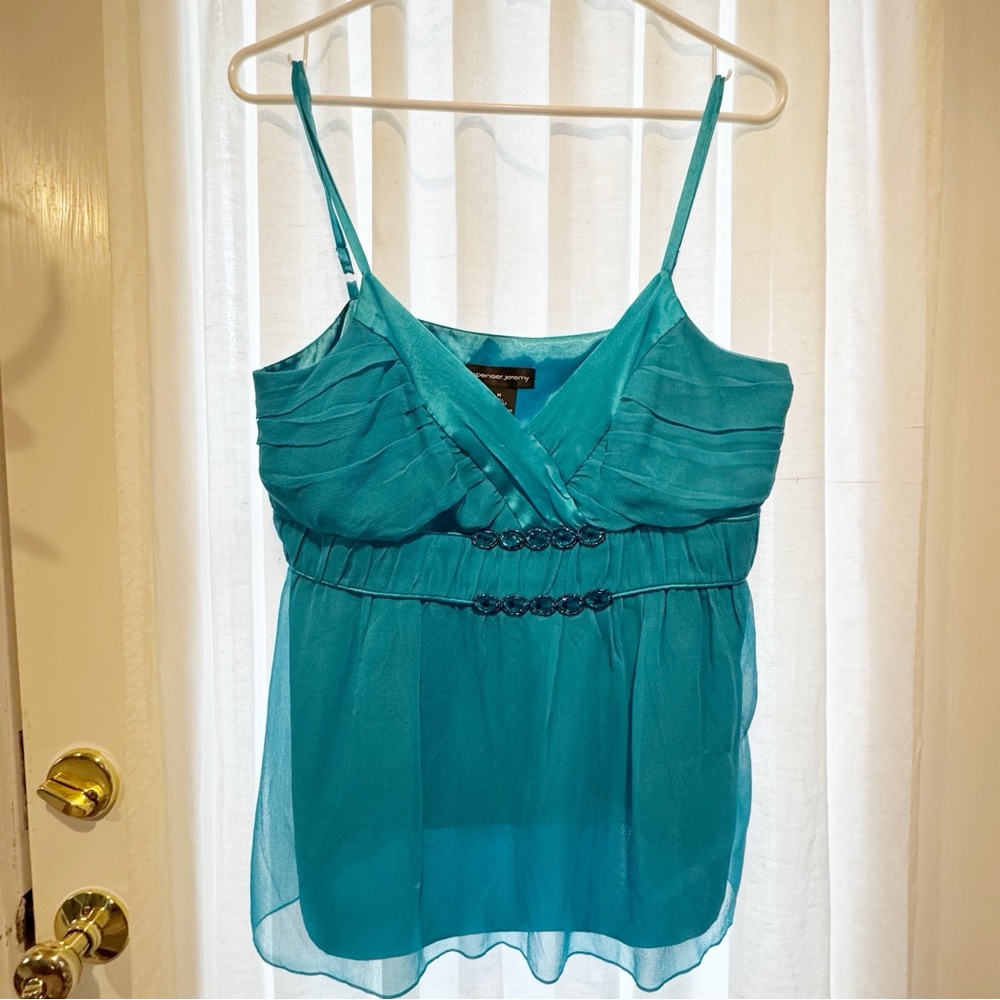 Turquoise Smocked Camisole never worn